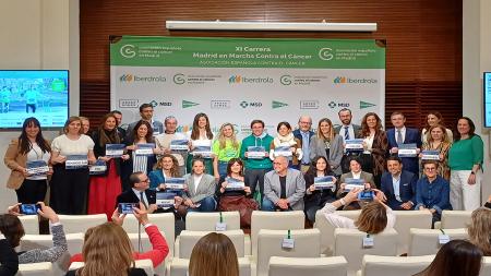Presentación de la XI Carrera En Marcha Contra el Cáncer, en el Ayuntamiento de Madrid.