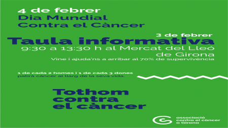4F - Día Mundial Contra el Cáncer - Taula Informativa Mercat del Lleó