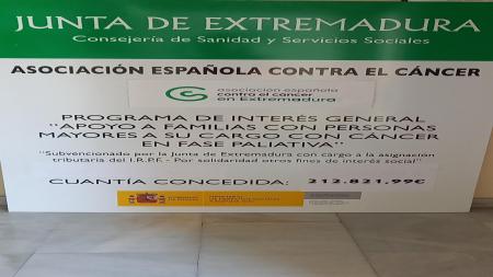 Apoyo económico de la Consejería de Sanidad