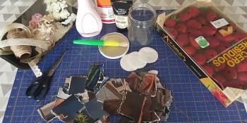 Manualidades desde casa. Caja decorada por 'decoupage'