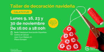 Taller de decoración navideña en Calatayud